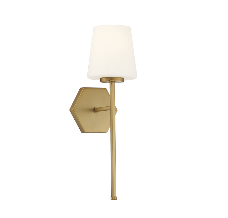 Lighting One E V6-L9-2222-1-322 One Light Wall Sconce, Warm Brass