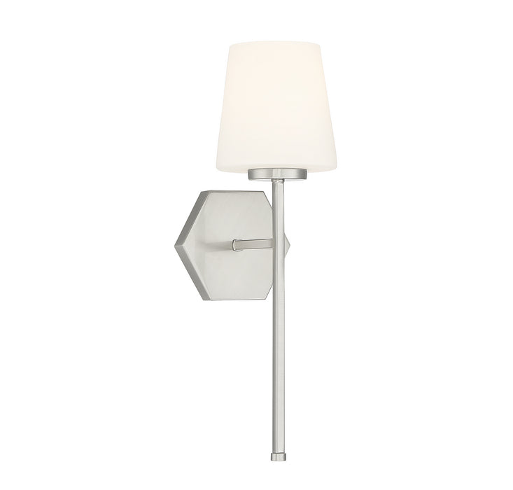 Lighting One E V6-L9-2222-1-SN One Light Wall Sconce, Satin Nickel