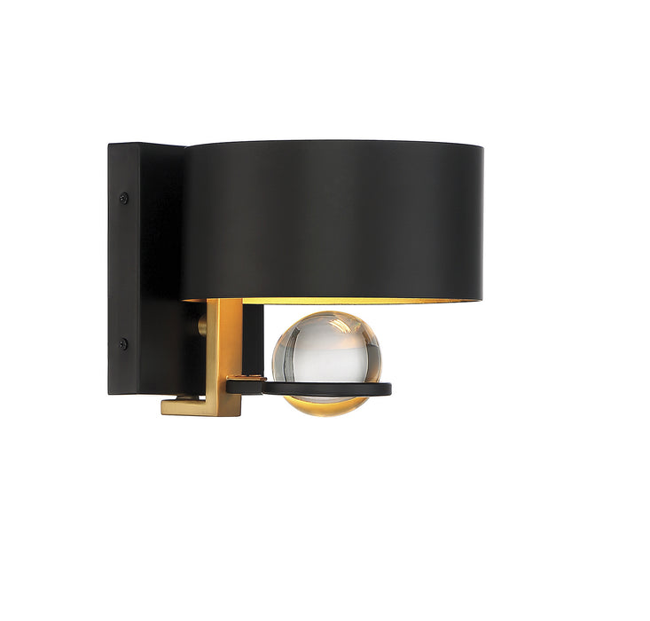 Lighting One E V6-L9-2925-1-51 One Light Wall Sconce, Vintage Black W/ Warm Brass