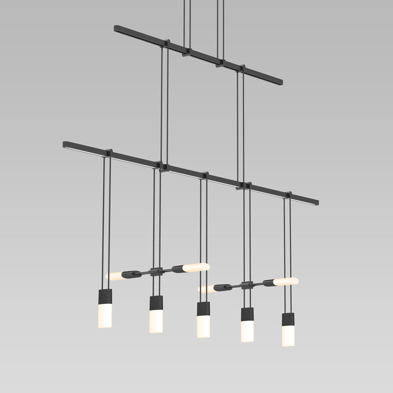 Sonneman S1B36K-JR181212-SC02 Three Light Pendant, Satin Black