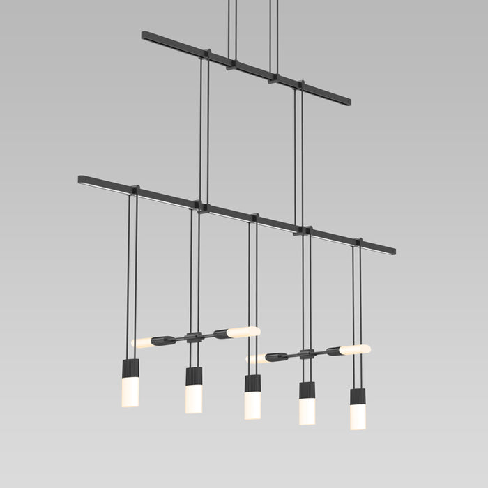 Sonneman S1B36K-JR181212-SC02 Three Light Pendant, Satin Black