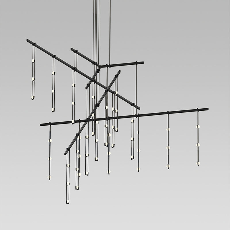 Sonneman S1D48K-JC06XX18-LL01 54 Light Pendant, Satin Black