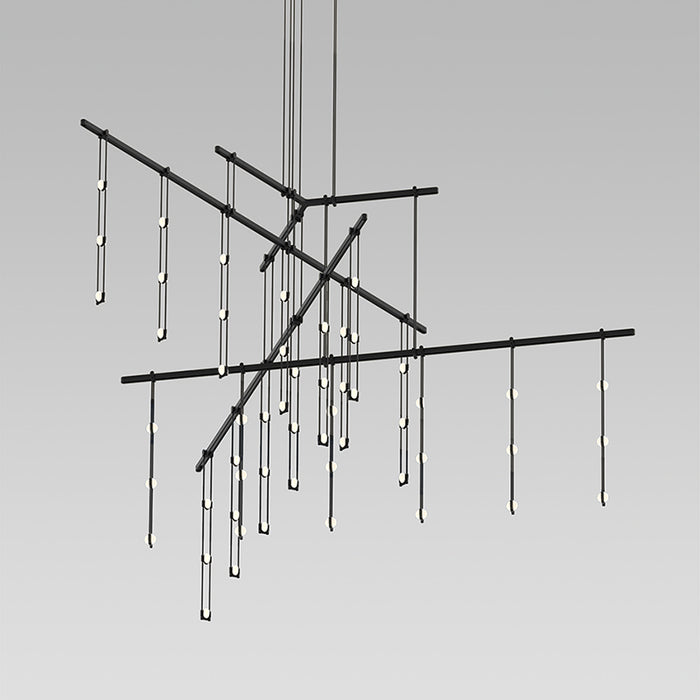 Sonneman S1D48K-JC06XX18-LL01 54 Light Pendant, Satin Black