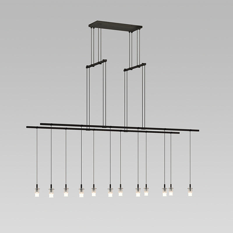 Sonneman S1G48K-JR181818-CL02 12 Light Pendant, Satin Black