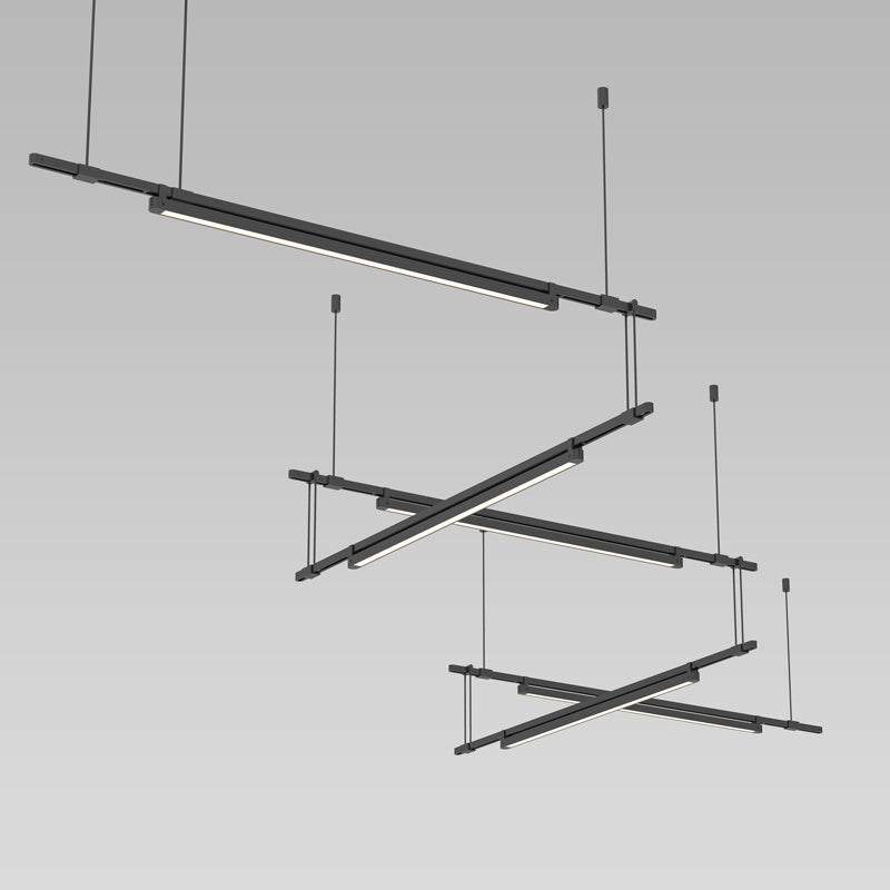Sonneman S1K36K-JR1806XX-LB24 Five Light Pendant, Satin Black