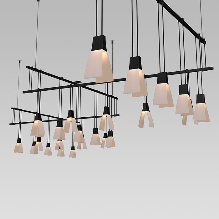 Sonneman S1K48K-MC060662-RP12 25 Light Pendant, Satin Black