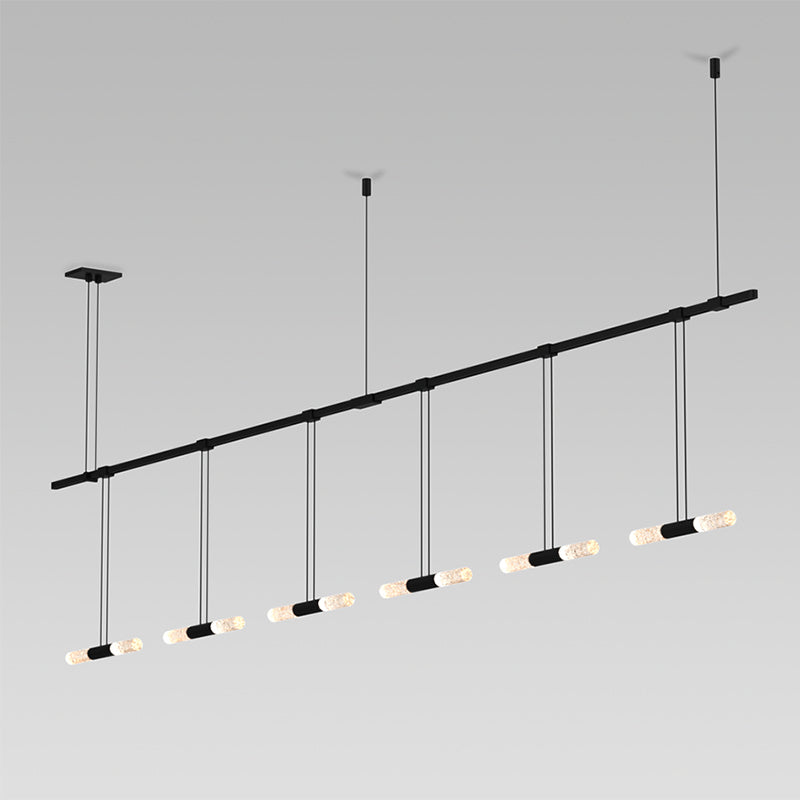Sonneman S1U36K-MC06XXA2-RP13 Six Light Pendant, Satin Black