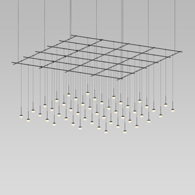 Sonneman SLS1141 49 Light Pendant, Satin Black