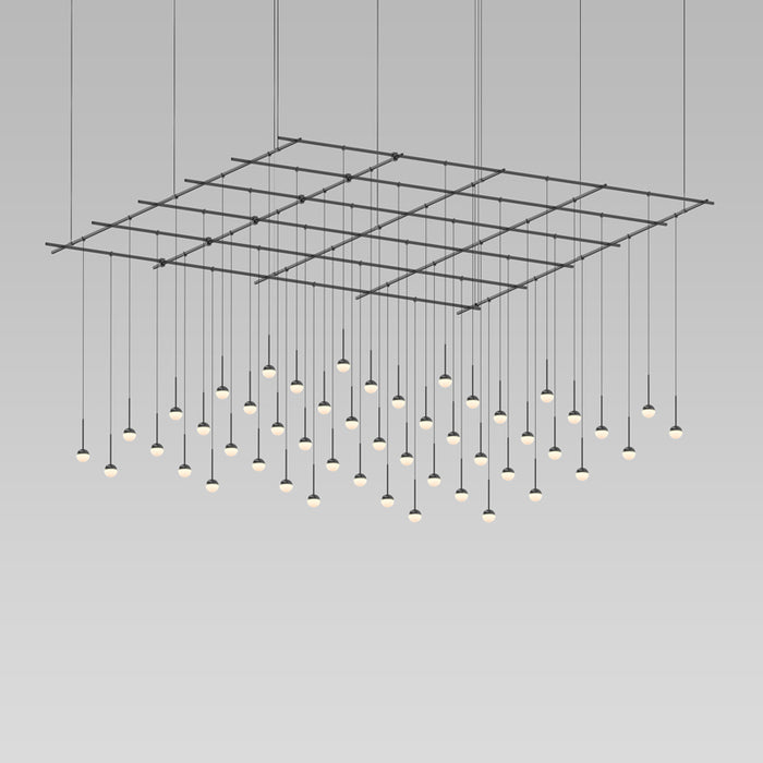 Sonneman SLS1141 49 Light Pendant, Satin Black