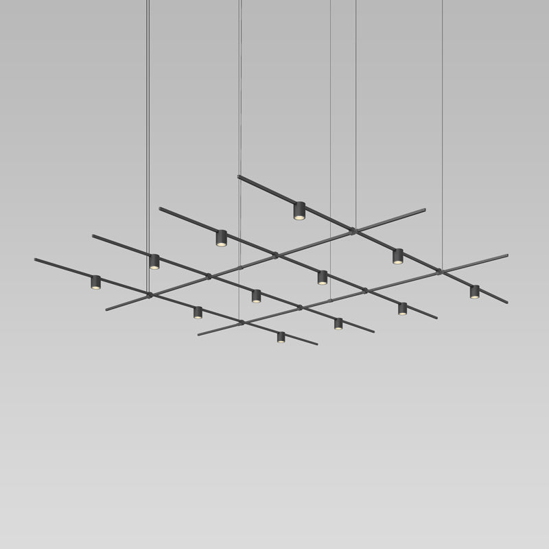 Sonneman SLS1147 12 Light Pendant, Satin Black