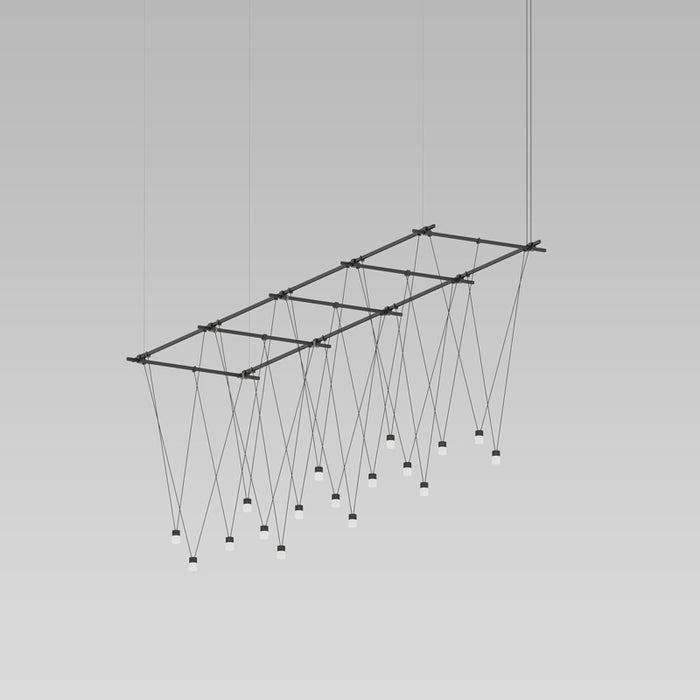 Sonneman SLS1148 17 Light Pendant, Satin Black