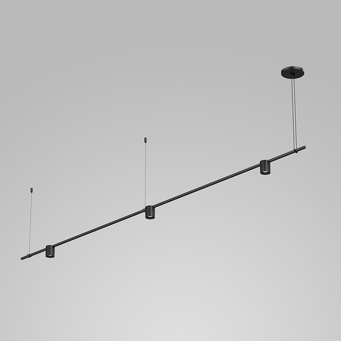 Sonneman SLS1159 Three Light Pendant, Satin Black