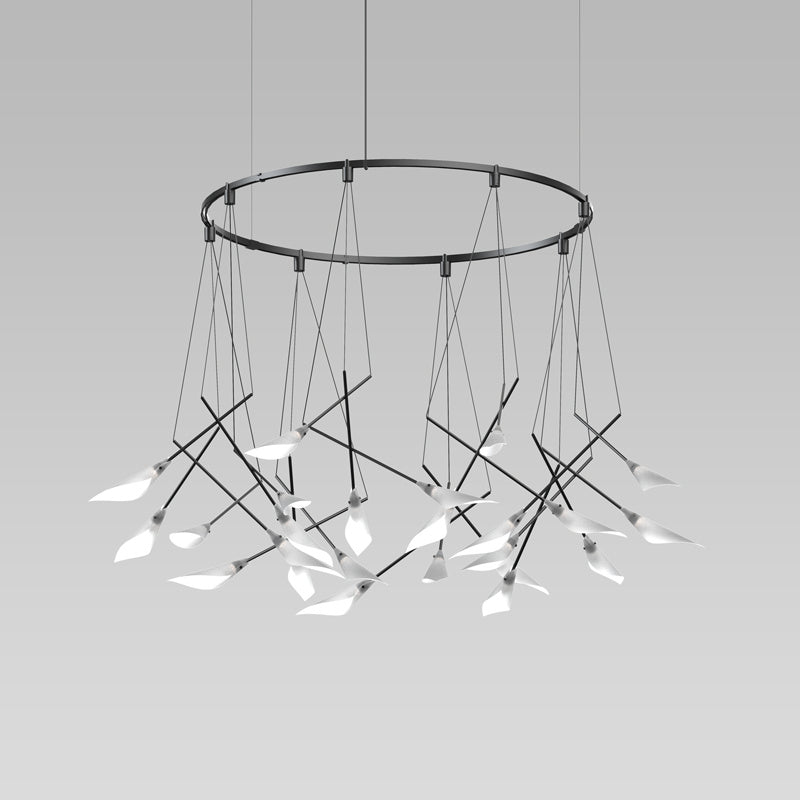 Sonneman SLS1169 Eight Light Pendant, Satin Black