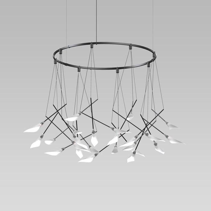 Sonneman SLS1169 Eight Light Pendant, Satin Black