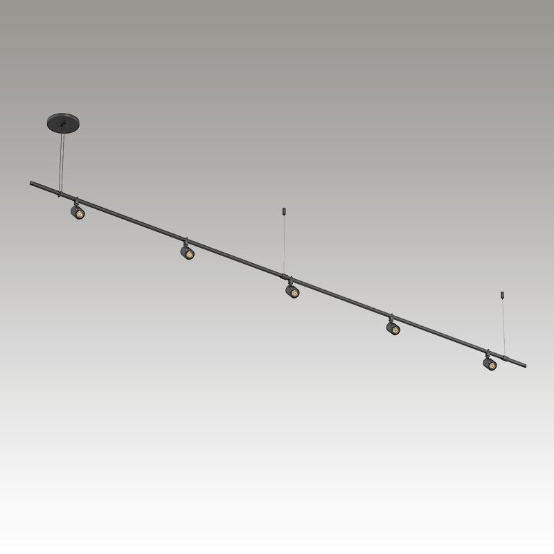 Sonneman SLS1284 Five Light Pendant, Satin Black