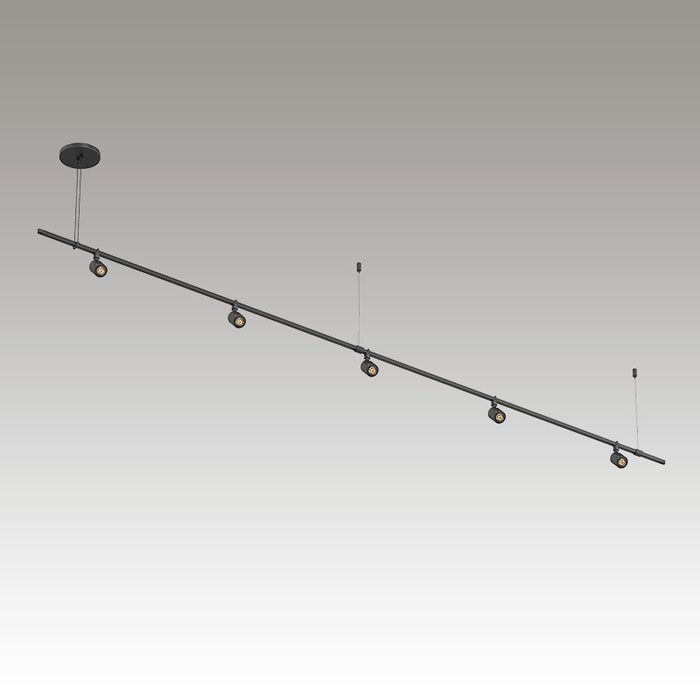 Sonneman SLS1284 Five Light Pendant, Satin Black