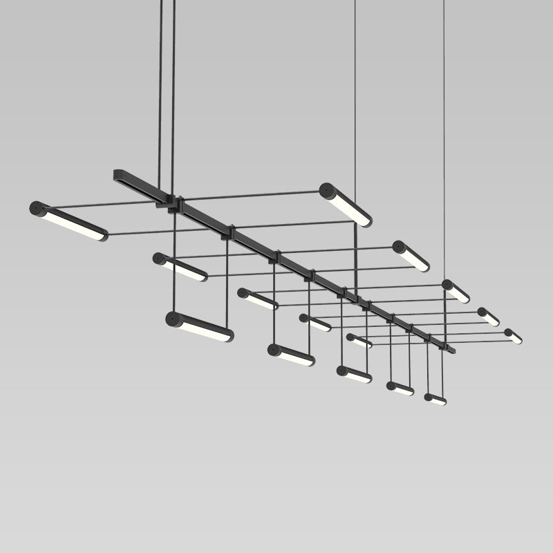 Sonneman SLS1310 15 Light Pendant, Satin Black