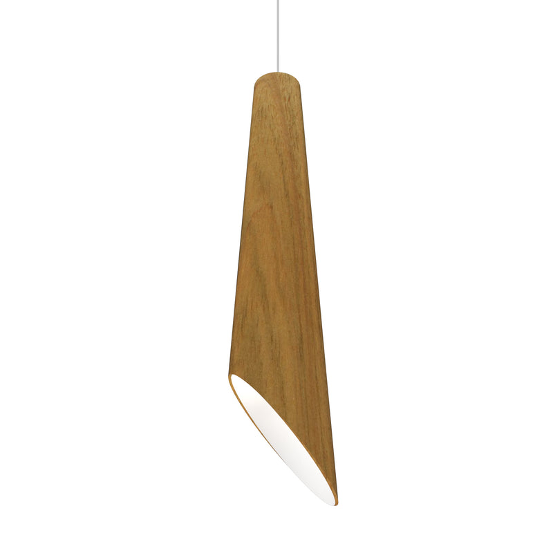 Accord Lighting 1277.09 One Light Pendant, Louro Freijo