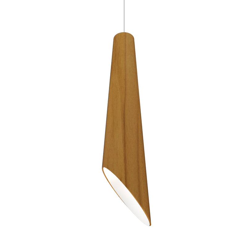 Accord Lighting 1277.12 One Light Pendant, Teak
