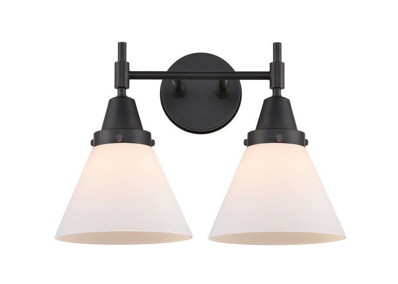 Innovations 447-2W-BK-G41 Two Light Bath Vanity, Matte Black