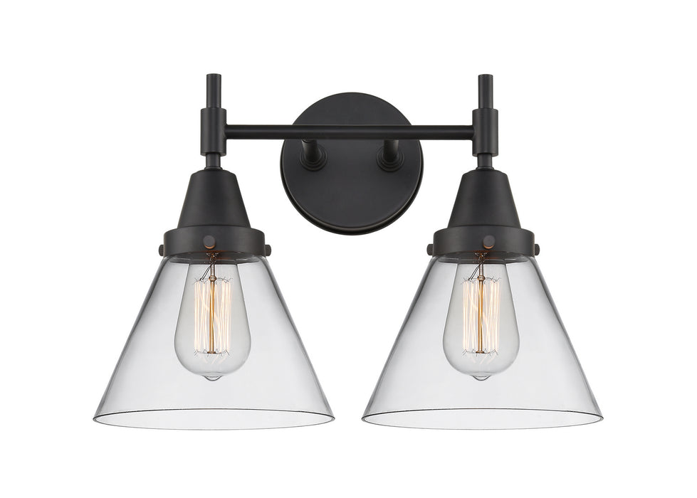 Innovations 447-2W-BK-G42 Two Light Bath Vanity, Matte Black