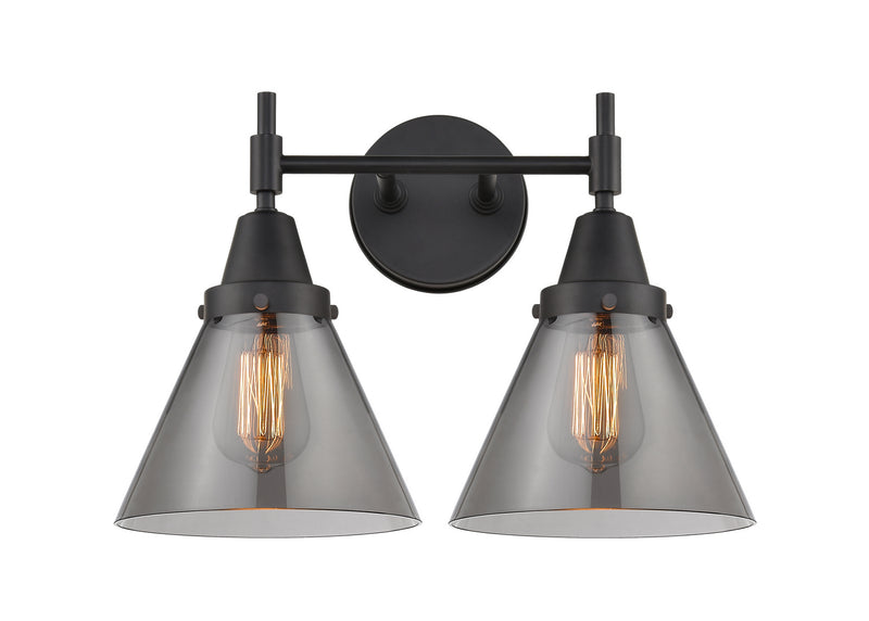 Innovations 447-2W-BK-G43 Two Light Bath Vanity, Matte Black