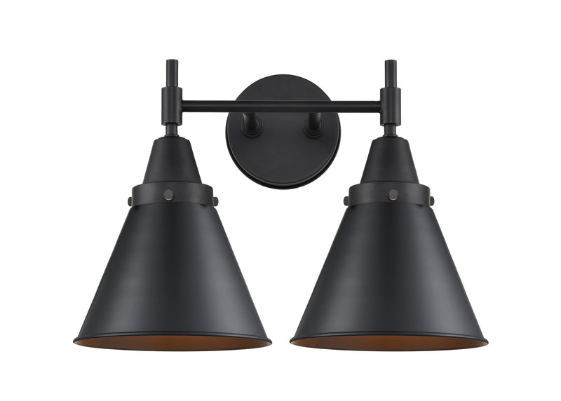 Innovations 447-2W-BK-M13-BK Two Light Bath Vanity, Matte Black