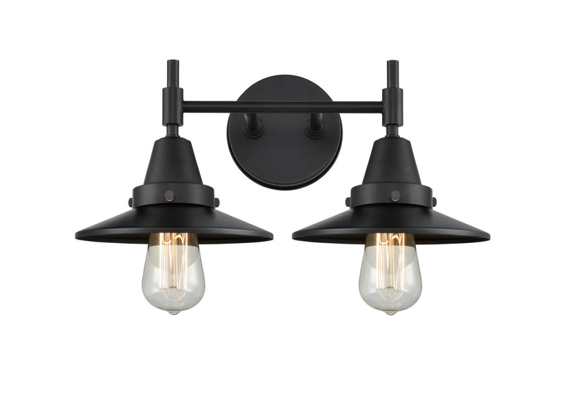 Innovations 447-2W-BK-M6-BK-LED LED Bath Vanity, Matte Black