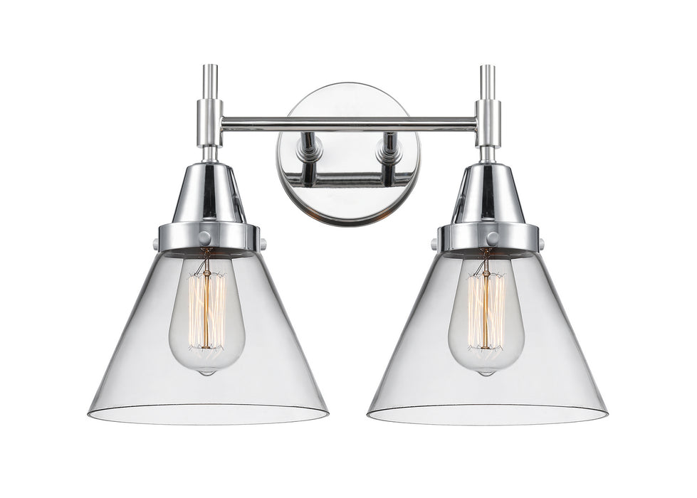 Innovations 447-2W-PC-G42 Two Light Bath Vanity, Polished Chrome