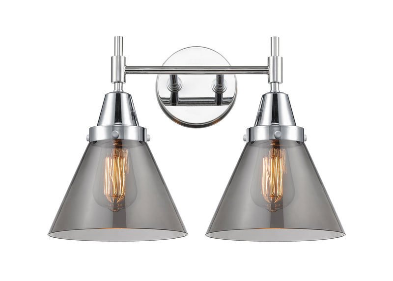 Innovations 447-2W-PC-G43 Two Light Bath Vanity, Polished Chrome