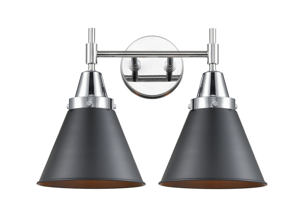 Innovations 447-2W-PC-M13-BK Two Light Bath Vanity, Polished Chrome