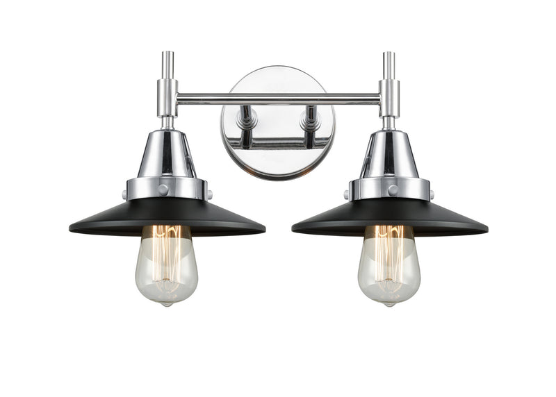 Innovations 447-2W-PC-M6-BK-LED LED Bath Vanity, Polished Chrome