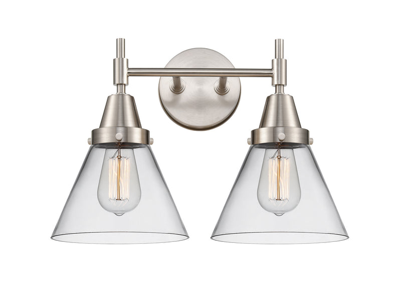 Innovations 447-2W-SN-G42 Two Light Bath Vanity, Satin Nickel