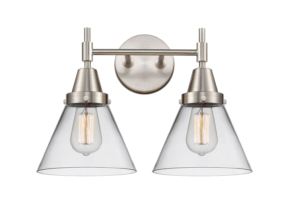 Innovations 447-2W-SN-G42 Two Light Bath Vanity, Satin Nickel