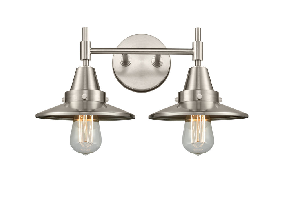 Innovations 447-2W-SN-M2-SN Two Light Bath Vanity, Satin Nickel