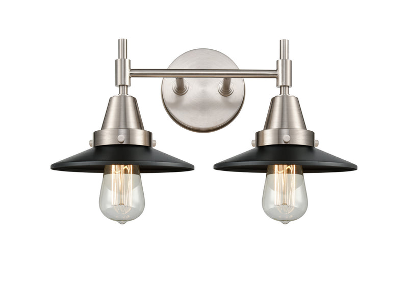 Innovations 447-2W-SN-M6-BK-LED LED Bath Vanity, Satin Nickel