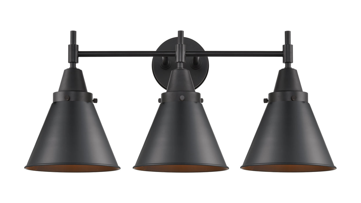 Innovations 447-3W-BK-M13-BK Three Light Bath Vanity, Matte Black