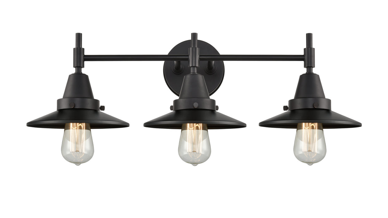 Innovations 447-3W-BK-M6-BK Three Light Bath Vanity, Matte Black