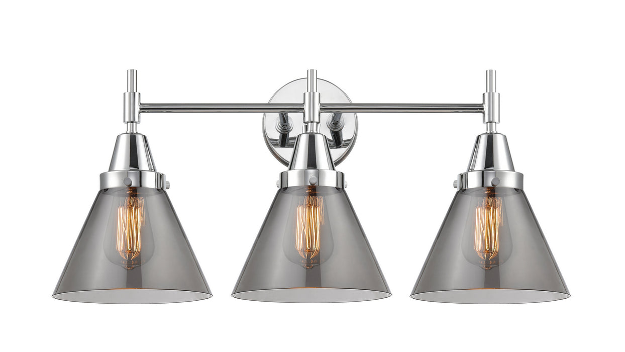 Innovations 447-3W-PC-G43 Three Light Bath Vanity, Polished Chrome