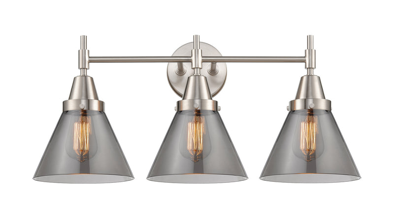 Innovations 447-3W-SN-G43 Three Light Bath Vanity, Satin Nickel
