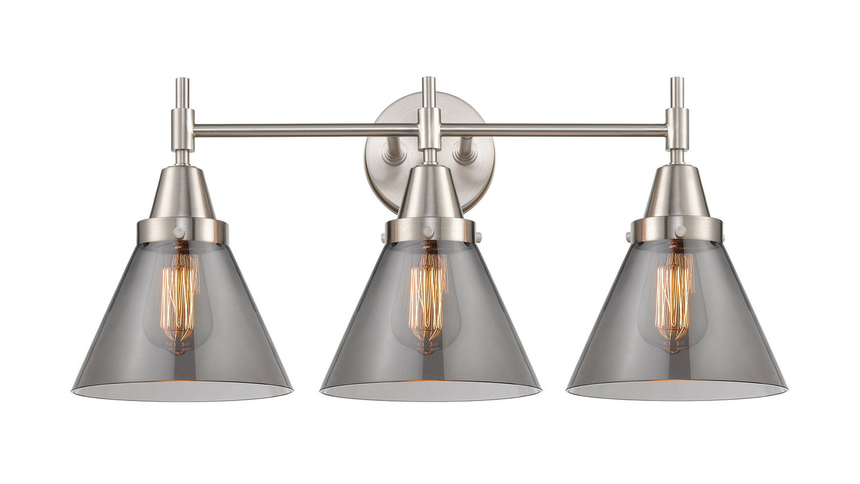 Innovations 447-3W-SN-G43 Three Light Bath Vanity, Satin Nickel
