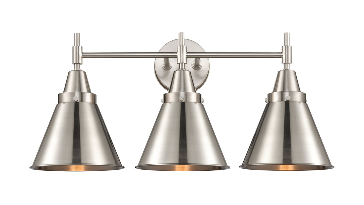 Innovations 447-3W-SN-M13-SN Three Light Bath Vanity, Satin Nickel