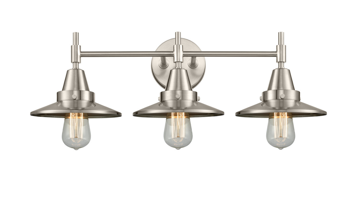 Innovations 447-3W-SN-M2-SN Three Light Bath Vanity, Satin Nickel