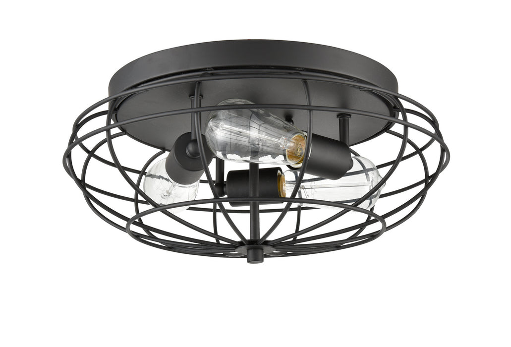 Innovations 510-3C-BK-LED LED Flush Mount, Matte Black