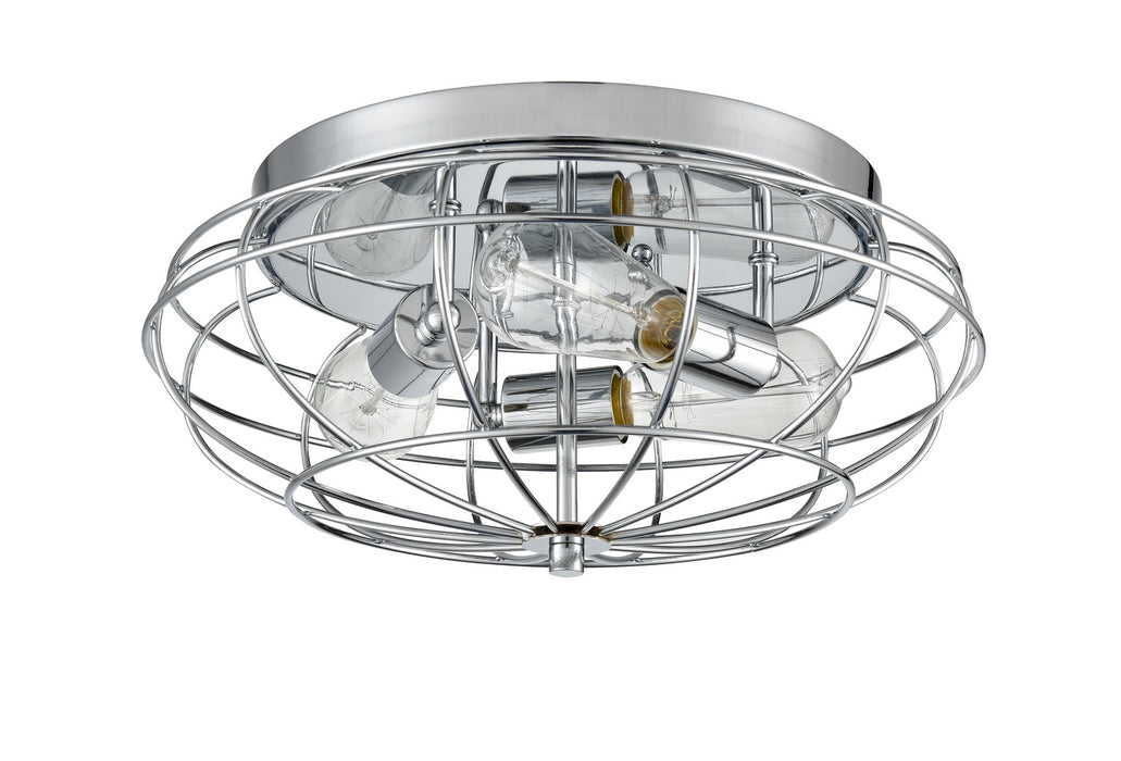 Innovations 510-3C-PC Three Light Flush Mount, Polished Chrome