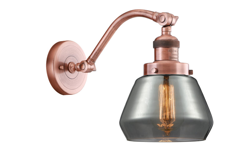 Innovations 515-1W-AC-G173 One Light Wall Sconce, Antique Copper