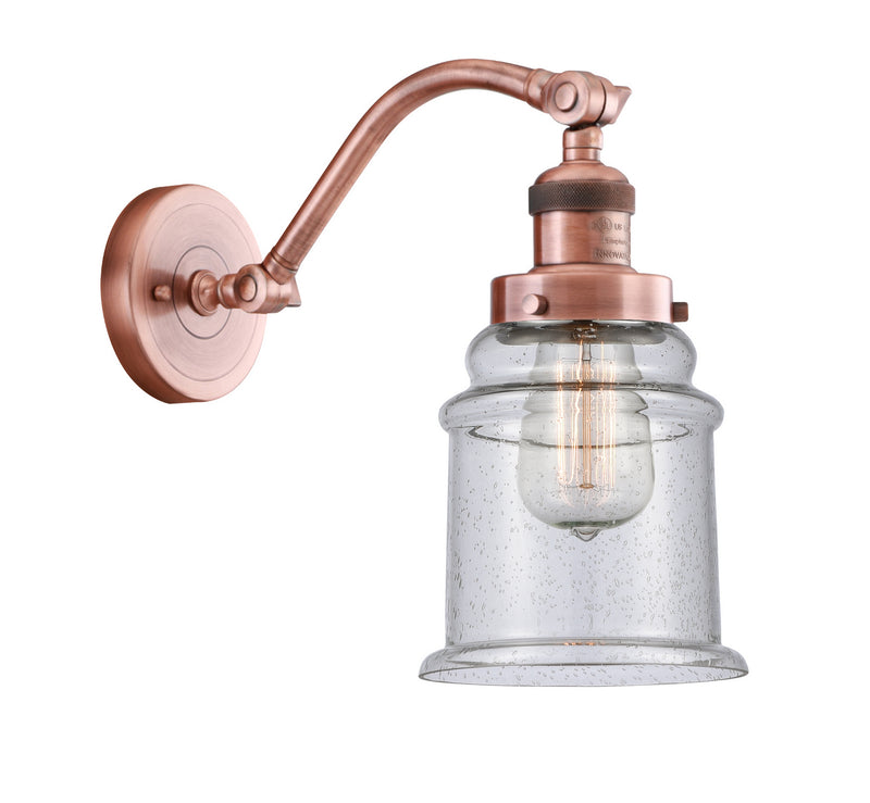 Innovations 515-1W-AC-G184 One Light Wall Sconce, Antique Copper