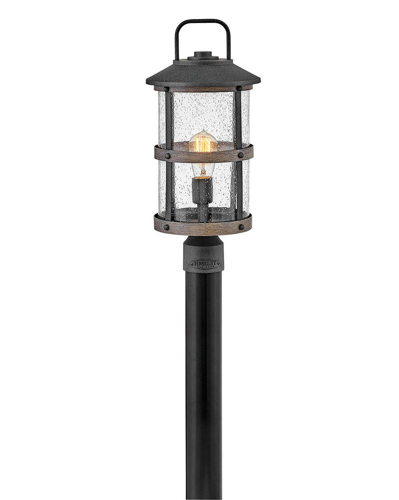 Hinkley 2687DZ-LV LED Post Top or Pier Mount Lantern, Aged Zinc