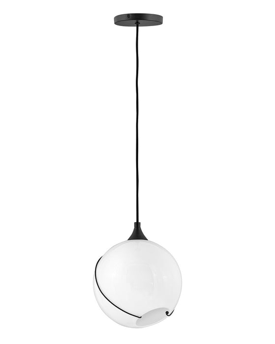 Hinkley 30303BLK-WH LED Pendant, Black