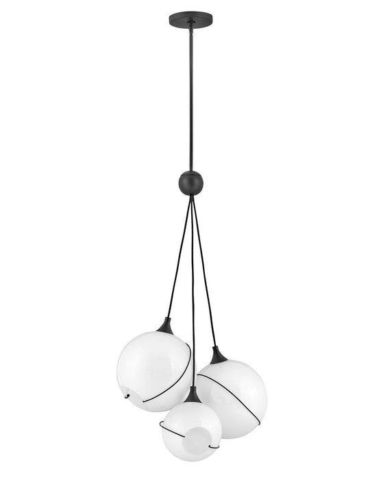 Hinkley 30304BLK-WH LED Pendant, Black